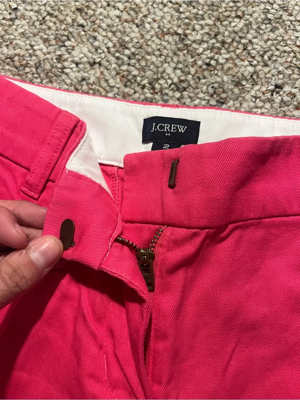 J. Crew Classic 5" Chino Shorts in Bright Pink - Picture 4 of 7
